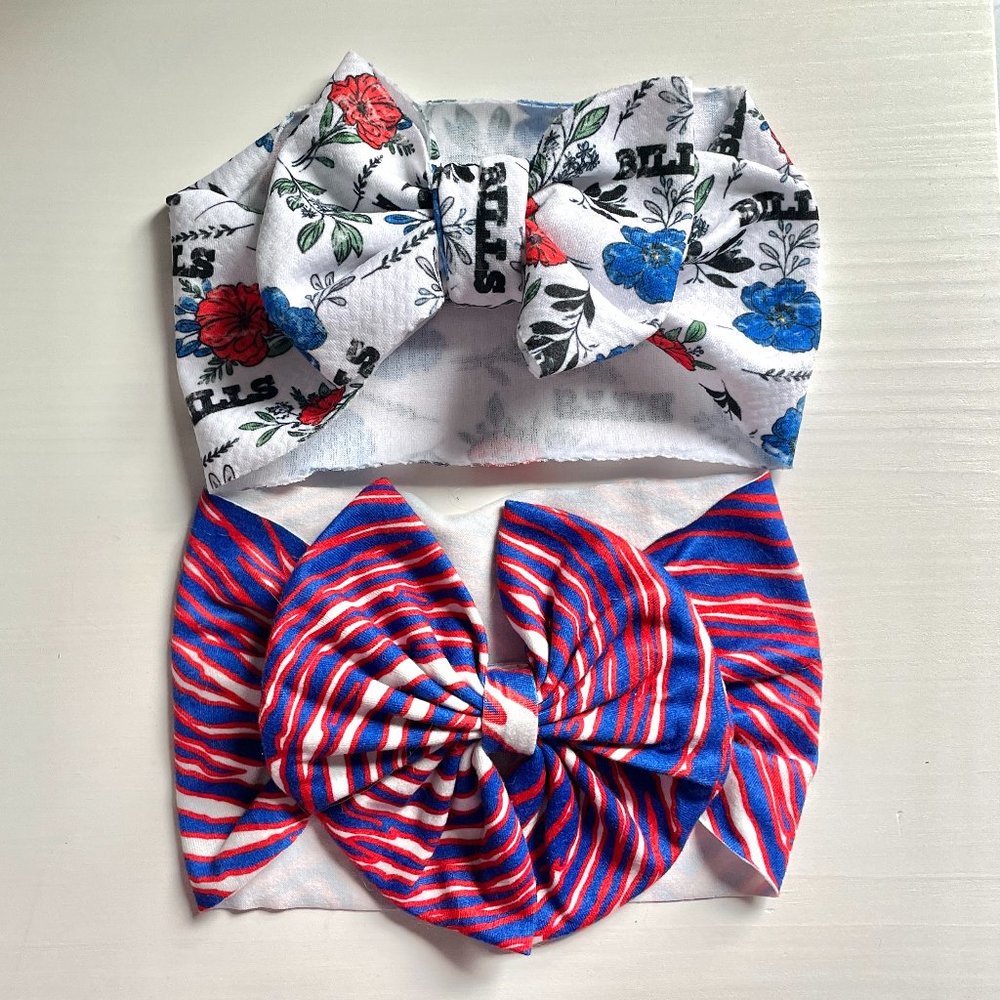 Buffalo Bills Baby Headbands- Set of 2